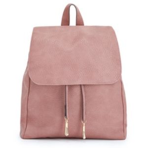 Blush Pink Leather Backpack